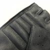 Detailed factory sample photo focusing on the secure double-stitching layout surrounding the finger bases and upper palm panel borders.