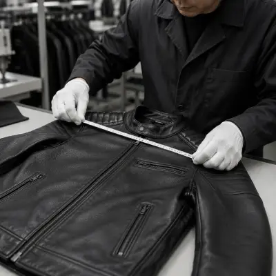 Quality checking stage in how a leather jacket is made