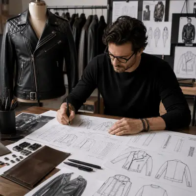 How a leather jacket is made — tech pack and design stage